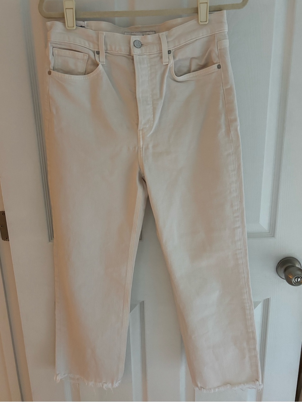 Frank & Eileen Monaghan Mom Jeans in White - Size 31 (Excellent Condition)